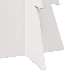 Árvore de Natal decorativa 112cm madeira de pinho maciça branco