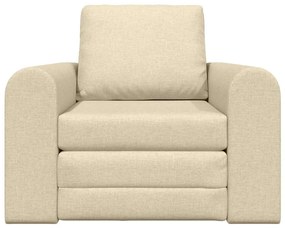 Sofá Cama 2 em 1 Creme 98x71x83 cm Tecido