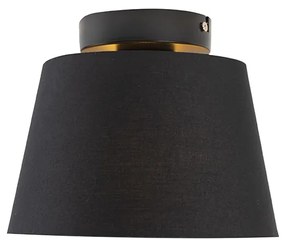 Candeeiro de teto com máscara de algodão preto com ouro 20 cm - Combi preto Clássico / Antigo