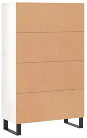 Aparador alto 69,5x31x115 cm derivados madeira branco brilhante