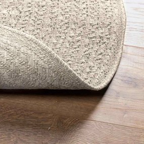 Tapete ZIZUR creme Ø 90 cm aspeto de juta interior e exterior