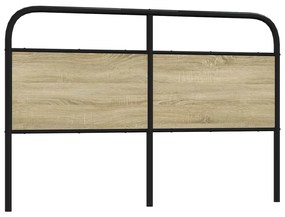 Cabeceira de cama 160 cm derivados madeira/aço carvalho sonoma