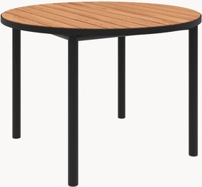 Mesa de jantar redonda de jardim com tampo em madeira de teca Kirra