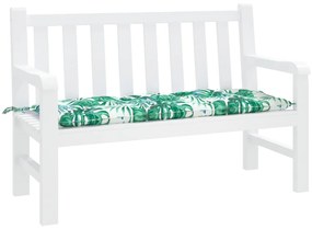 Almofadão banco jardim 120x50x7 cm tecido oxford padrão folhas