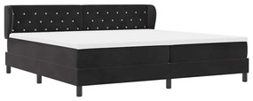 Cama Box com Colchão vidaXL Preto 200x200 cm Veludo