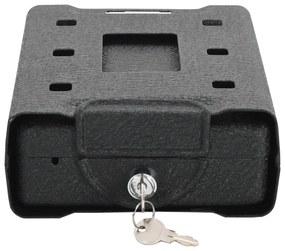 Cofre de Segurança Preto Metal Pequeno Fechaduras