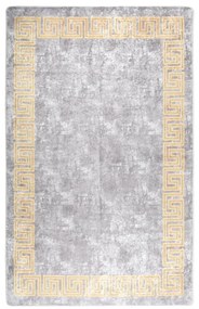 vidaXL Tapete lavável antiderrapante 160x230 cm cinzento