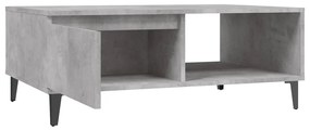 Mesa de centro 90x60x35 cm derivados madeira cinzento cimento