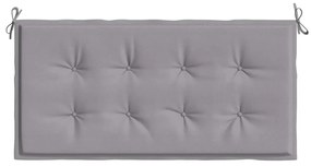 Almofadão p/ banco de jardim 100x50x4cm tecido oxford cinza