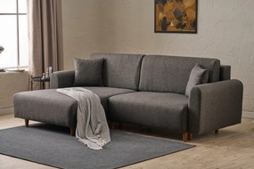 Sofá-Cama de Canto Mane – Antracite – 246x85x160 cm