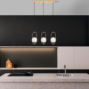 Candeeiro Chandelier Skew – Dourado – 80 cm x 15 cm