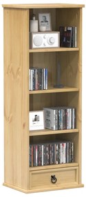 vidaXL Móvel para CD Corona 40x30x110 cm madeira de pinho maciça