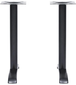 Pernas para mesa de bistrô 2 pcs 61x8x72 cm ferro fundido preto