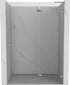Mexen Lunar L porta de duche pivotante direita 140 cm, transparente, cromada - 834L-140-000-01-00-P