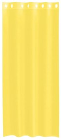 Cortinas de voile com ilhós 2 pcs amarelo