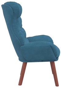 Poltrona Relaxante Veludo Azul