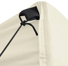 Tenda dobrável 3 x 3 m creme com 4 paredes