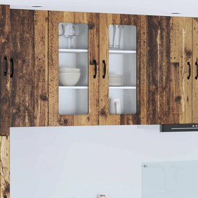 vidaXL Armário de Cozinha Kalmar 2 pcs Madeira antiga 40 x 31 x 80 cm