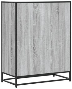 Sapateira 75x38x97,5 cm deriv. de madeira/metal cinzento sonoma