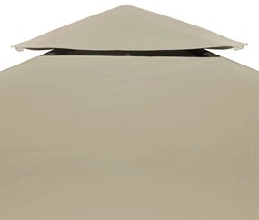 Cobertura de substituição p/ gazebo 310 g/m² bege 3x3 m