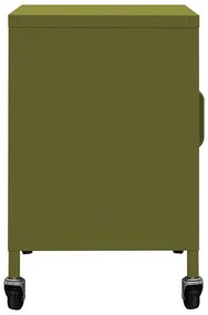 Armário de arrumação aço 60x35x56 cm verde-azeitona