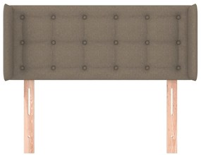 Cabeceira cama abas tecido 93x16x78/88 cm cinzento-acastanhado