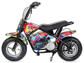 Mini moto eléctrica 300W 36V para crianças +5 anos, até 70Kg inclui 1 par de rodas Pintura