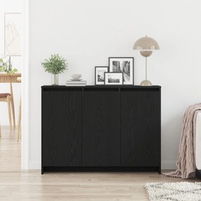 Buffet vidaXL Preto Carvalho 102x33x75 cm Madeira de engenharia