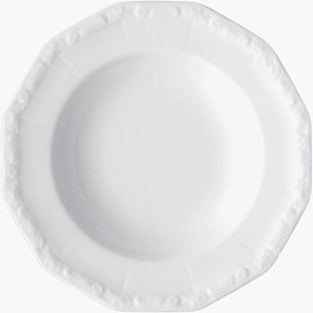 Pratos de sopa em porcelana Maria White, conjunto de 2