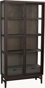 Vitrine em madeira de carvalho com portas de correr Hazelton