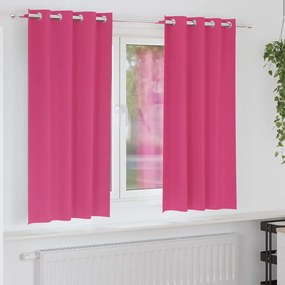 vidaXL Cortinas 2 pcs Rosa Brilhante 175 x 140 cm Poliéster