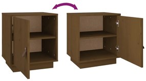 Mesas de cabeceira 2 pcs 40x34x45 cm pinho maciço castanho mel