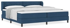 Cama Box Spring vidaXL com Colchão Azul 200x200 cm em Tecido