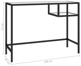 Mesa de computador vidro 100x36x74 cm transparente