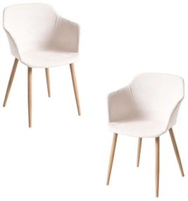 Pack 2 Cadeiras Kivi Tecido - Branco