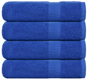 vidaXL Toalhas de banho FROGN 4 pcs 70x140 cm 360 g/m² azul