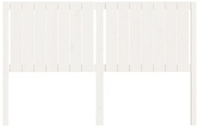 Cabeceira de cama 155,5x4x100 cm madeira de pinho maciça branco