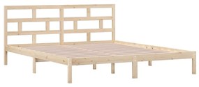 Estrutura de cama casal 135x190 cm madeira maciça