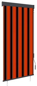 vidaXL Estore de rolo para exterior 100x250 cm laranja e castanho