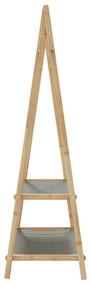 Roupeiro com prateleiras 96x45,5x150,5 cm bambu