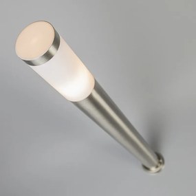 Candeeiro de poste exterior moderno em aço 110 cm IP44 - Rox Moderno