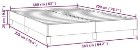 Estrutura de cama 160x200 cm tecido cinza-acastanhado