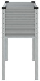 Vaso/floreira de jardim 100x41x90 cm aço cinzento