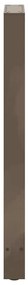 Pés de mesa de bar em aço natural, 2 peças, 40x (100-101) cm, aço