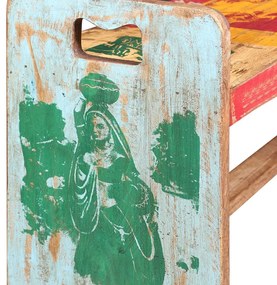 Banco 100x30x50 cm madeira reciclada maciça