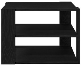 Mesa de centro vidaXL Preto Carvalho 59,5x59,5x40 cm Madeira Engenhari
