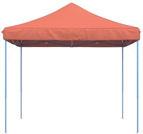 Tenda para festas pop-up dobrável 292x292x315 cm terracotta