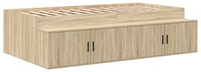 Estrutura de Cama Carvalho Sonoma 90x200 cm