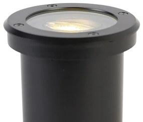 LED Foco de chão exterior inteligente preto ajustável com Wi-Fi GU10 - Delux Moderno