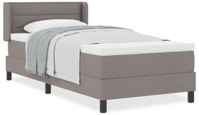 Cama Box Spring vidaXL com Colchão Taupe 80x200 cm Tecido, Design de C